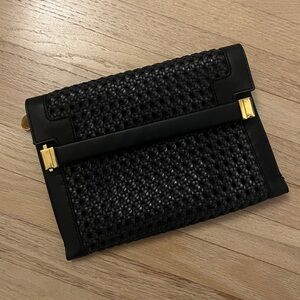 STELLA McCARTNEY Black Woven Clutch